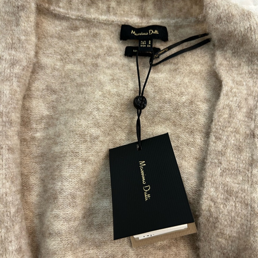 Massimo Dutti Soft Beige Knit Cardigan - Picture 3 of 3